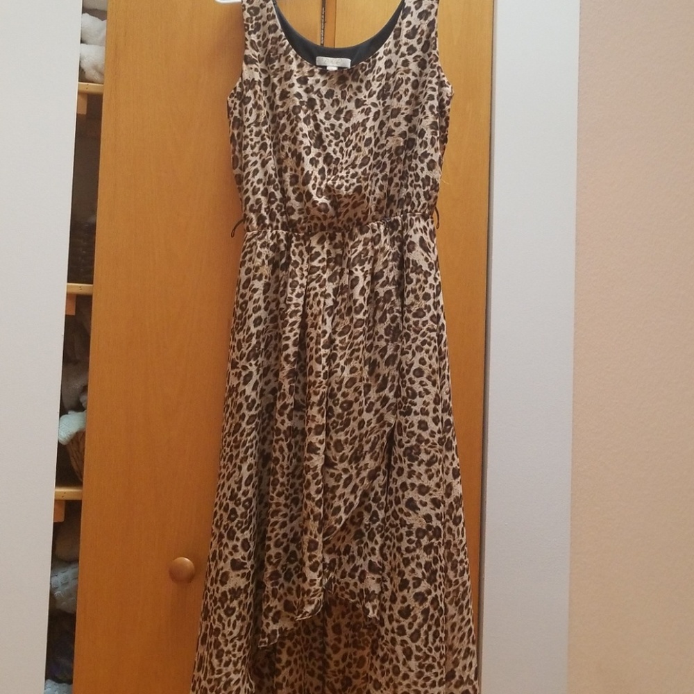 Leopard high-low dress size 10